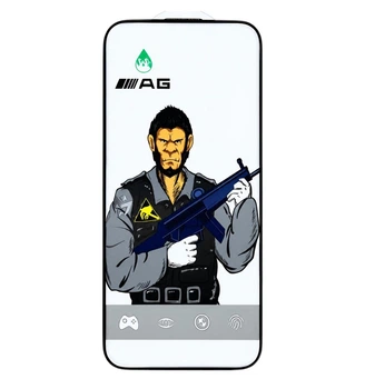 Защитное стекло на iPhone 15 Pro Max AG Frosting матовое прозрачное с рамкой, не оставляет отпечатков (ЕС-2205I15PMMB)