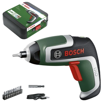 Акумуляторна електровикрутка Bosch IXO 7 з USB-C зарядкою та набором біт у кейсі