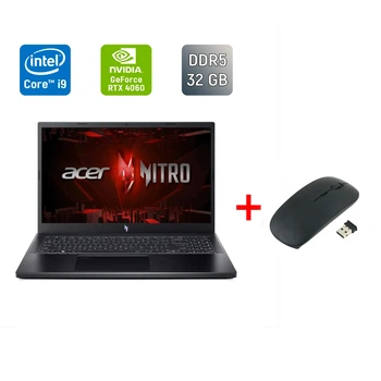 Ігровий ноутбук Acer Nitro ANV 15-51 / 15.6" (1920x1080) IPS / Intel Core i9-13900H (14 (20) ядер по 1.9 - 5.4 GHz) / 32 GB DDR5 / 1000 GB SSD / nVidia GeForce RTX 4060, 8 GB GDDR6, 128-bit / WebCam / Windows 11 б/в + Подарунок Бездротова миша / USB