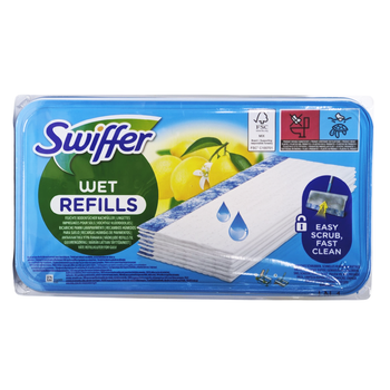Вологі зміння серветки для швабри цитрусова свіжість SWIFFER panni umidi lavapaVIMenti citrus fresh 10 шт.