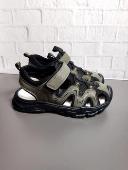 Босоножки для мальчика Clibee 730-3 black/green хаки р.32-19,7 cм