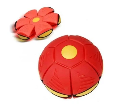 Мяч трансформер Flat ball disk с LED подсветкой. 10563 красного цвета.
