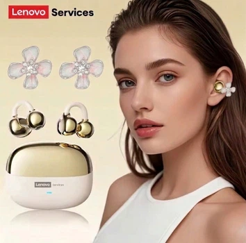 Навушники-кафи Lenovo LE302 + прикраси— Потужний Бас Bluetooth 6.0 Gold