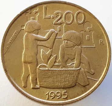 Монета Сан-Маріно 200 лір 1995 — Дитинство