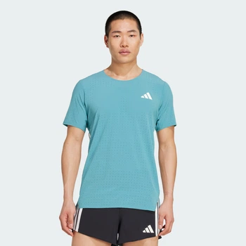 Мужская футболка для бега Adizero adidas JV7170 (XS) бирюзовый (4068807963825)