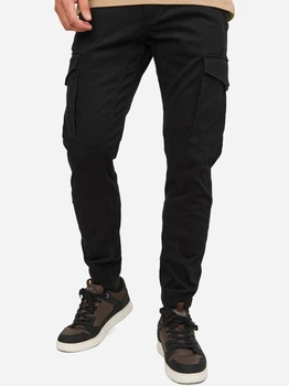 Штаны карго мужские Jack & Jones 12139912-Black 33-32 Черные (5713738346160)