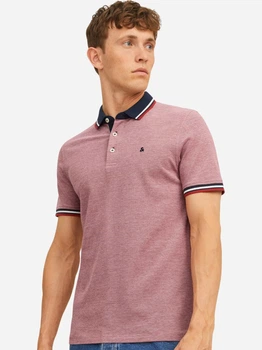 Поло длинное мужское Jack & Jones 12136668-Rio Red XL Розовое (5714499743557)