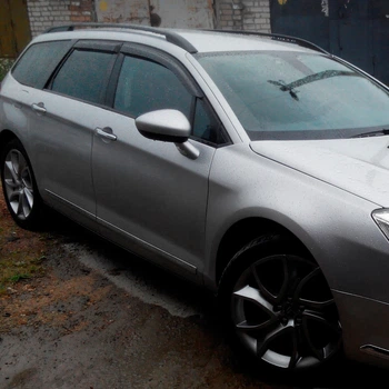 Дефлекторы окон VL-Tuning на Citroen C5 II 2008-2017 универсал (накладные)