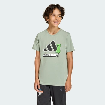 Детская футболка ADIDAS MINECRAFT TRAINING adidas KD6873 (176) зеленый (4068819954156)