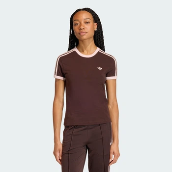 Женская футболка 3 STRIPES SLIM adidas KC9017 (S) коричневый (4068821905306)
