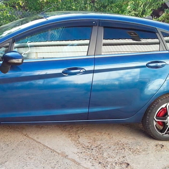 Дефлекторы окон VL-Tuning на Ford Fiesta VII 2008- 5d (накладные)