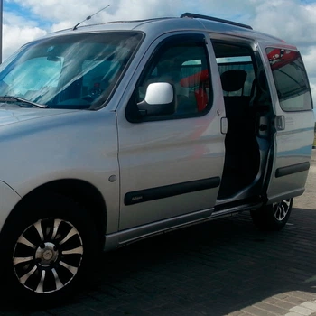 Дефлекторы окон VL-Tuning на Citroen Berlingo I 2002-2009 3d (накладные)