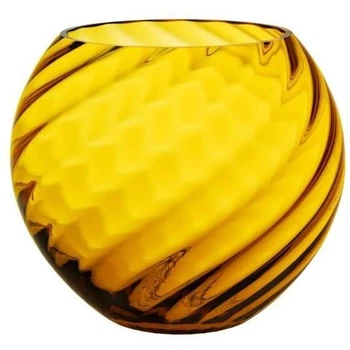 Ваза для квітів Egg Marika бурштинова, діаметр 15 см, 1800 мл KLIMCHI 8215/23-85/21