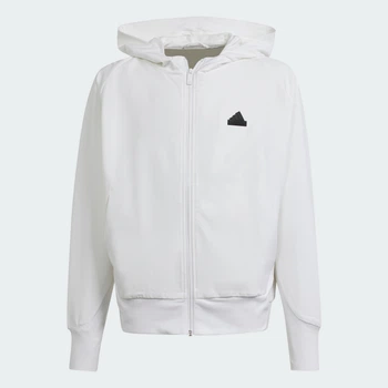 Детское худи Z.N.E. Woven Full-Zip adidas IM8400 (128) белый (4067887259033)