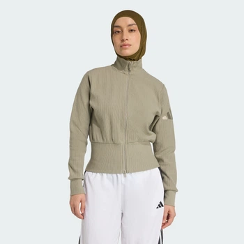 Женская олимпийка ALL SZN Winterized Full-Zip adidas JW7435 (S) зеленый (4068808662796)