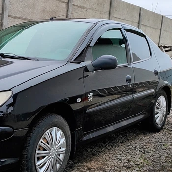 Дефлекторы окон VL-Tuning на Peugeot 206 2005- седан (накладные)