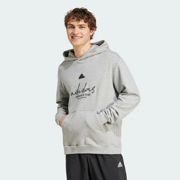 Мужское худи Brand Love French Terry adidas IX1316 (XL) серый (4067898827979)