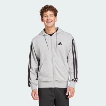 Чоловіча толстовка Essentials 3-Stripes French Terry adidas JE6338 (2XL) сірий (4067901434460)