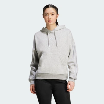 Женское худи Holiday 3-Stripes Fleece adidas JM1869 (M) серый (4068807380974)
