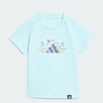 Детская футболка Adiraptor Graphic Kids adidas JV5068 (80) бирюзовый (4068809820706)