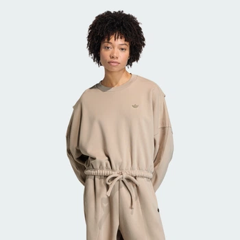 Женский свитшот OVERSIZED CREWNECK adidas KC8866 (L) бежевый (4068821093607)