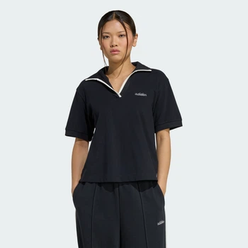 Женская футболка-поло Seasonal Essentials Colorpop with Embroidered Graphic adidas KC3998 (S) черный (4068822184533)