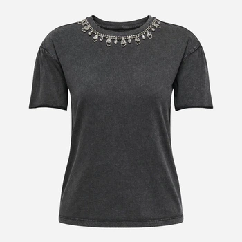 Футболка хлопковая женская ONLY 15355825-Black S Черная (5715723890252)