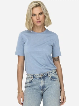 Футболка хлопковая женская ONLY 15270390-Cashmere Blue L Голубая (5715866997665)