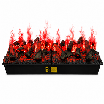 Электрокамин паровой Dimplex Opti-Myst Cassette 1000 Multicolor P SS с настоящим 3D эффектом пламени, звуком и цветным пламенем (подключение к воде, с дровами), размер 1017x390x354