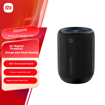 Bluetooth-колонка MI Xiaomi, міні-чорна, портативна високоякісна звукова система, акустична міні-гармата, розумне підключення MI Pengpai, пило- та водонепроникна для кемпінгу на відкритому повітрі з NFC, подарунок
