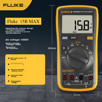 Цифровой мультиметр FLUKE 15B MAX-01, портативный многофункциональный измерительный прибор, универсальный измерительный инструмент, модернизированная версия 15B+.