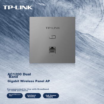 Дводіапазонна бездротова панельна точка доступу TP-LINK AC1200, розподілена система Wi-Fi для всього будинку, бездротове покриття для готелів та великих квартир, гігабітний Ethernet-порт, AP1202GI-PoE Deep Space Silver