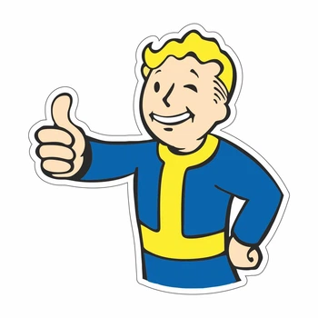 Наклейка Волт-Бой Fallout 15,0*14,5 см