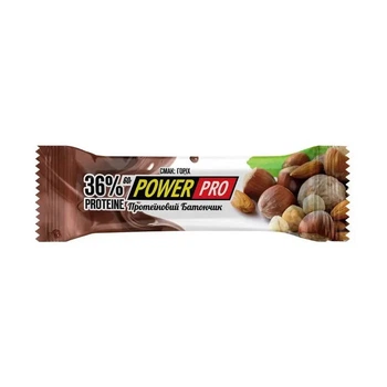 Батончик білковий 36% Power Pro, горіхи, 60 г
