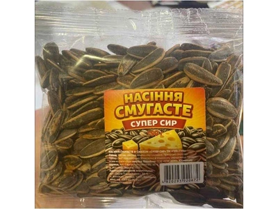 Насіння соняшнику ГУЛІ ГУЛІ Спеції 150г СМУГАСТЕ Супер Сир (прозора упаковка)