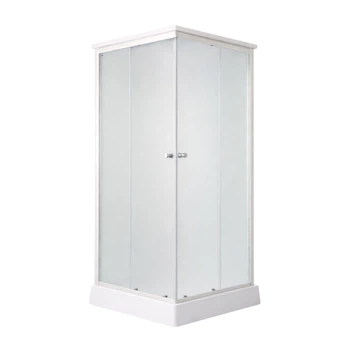 Душовий бокс Lidz Kubis SB90x90.SAT.LOW.FR, скло Frost 4 мм