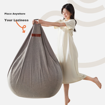 LUCKYSAC Кресло-мешок для отдыха, односпальный, из пенополипропилена, ткань, для гостиной, спальни, балкона, небольшой диван, комплект премиум-класса, кукурузно-желтый.