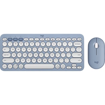 Комплект беспроводной Logitech Pebble 2 Combo Wireless/Bluetooth Tonal Blue