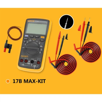 Цифровой мультиметр FLUKE 17B MAX KIT с термопарой для измерения температуры и стандартными и прецизионными измерительными щупами.