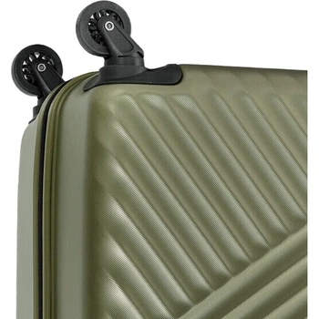 Чемодан American Tourister, 20-дюймовый, прочный и ударопрочный, с плавным вращением на 360 градусов, кодовым замком, цвет TV7 Olive Gree.