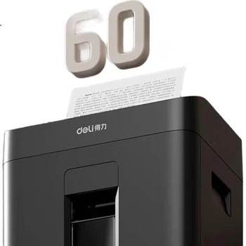 Измельчитель документов Deli Shredder, 9 листов за проход, непрерывное измельчение в течение 60 минут, 5 уровней защиты, большой мощный офисный измельчитель документов, емкость 23 л, GA508
