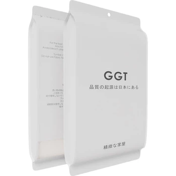 Полотенце банное GGT японский стиль впитывающее, кремово-белое