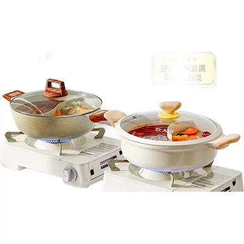 Гаряча каструля COOKER KING, антипригарна сковорода 30 см, легко миється чаша для гарячої каструлі, каструля для супу, потовщений посуд, сумісний з індукційними плитами, підходить для 4-6 осіб