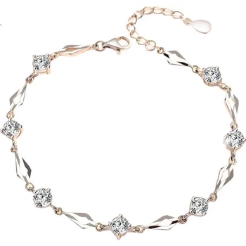Срібний браслет GLTEN з цирконієм Swarovski для жінок, подарунок на день народження, подарунок на День святого Валентина для дівчини чи дружини