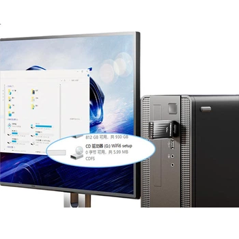 Беспроводной сетевой адаптер COMFAST AX3000 USB, не требующий установки драйверов, WiFi 6 для настольных компьютеров и ноутбуков, двухдиапазонная гигабитная сеть 5G, высокоскоростной приемник WiFi для компьютера CF-970AX