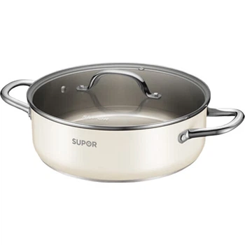 Кастрюля SUPOR ST28AA6-W из нержавеющей стали 304, 5 л, 28 см, белая