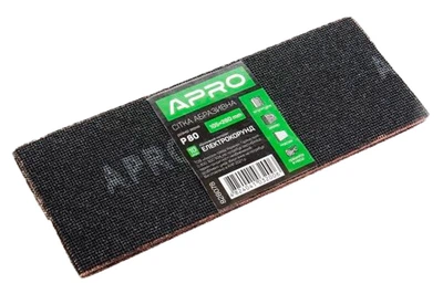 Сетка шлифовальная абразивная Apro 105 x 280 мм x Р80 (в упаковке 10 шт.)