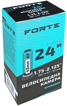 Велокамера Forte Classic 24" х 1.75-2.125 AV 48 мм (BP134550)