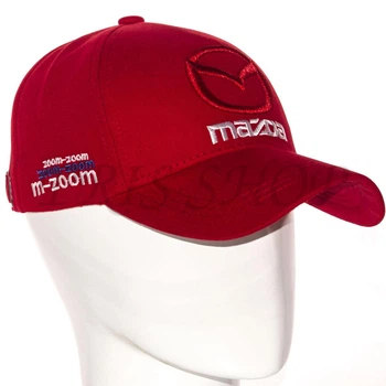 Бейсболка автомобильная кепка с регулировкой из плотного коттона Mazda Bth20683 L / 57-58 Красный