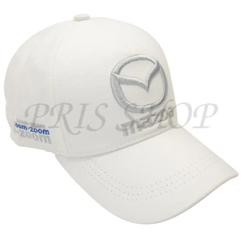 Бейсболка автомобильная кепка с регулировкой из плотного коттона Mazda Bth20683 L / 57-58 Белый